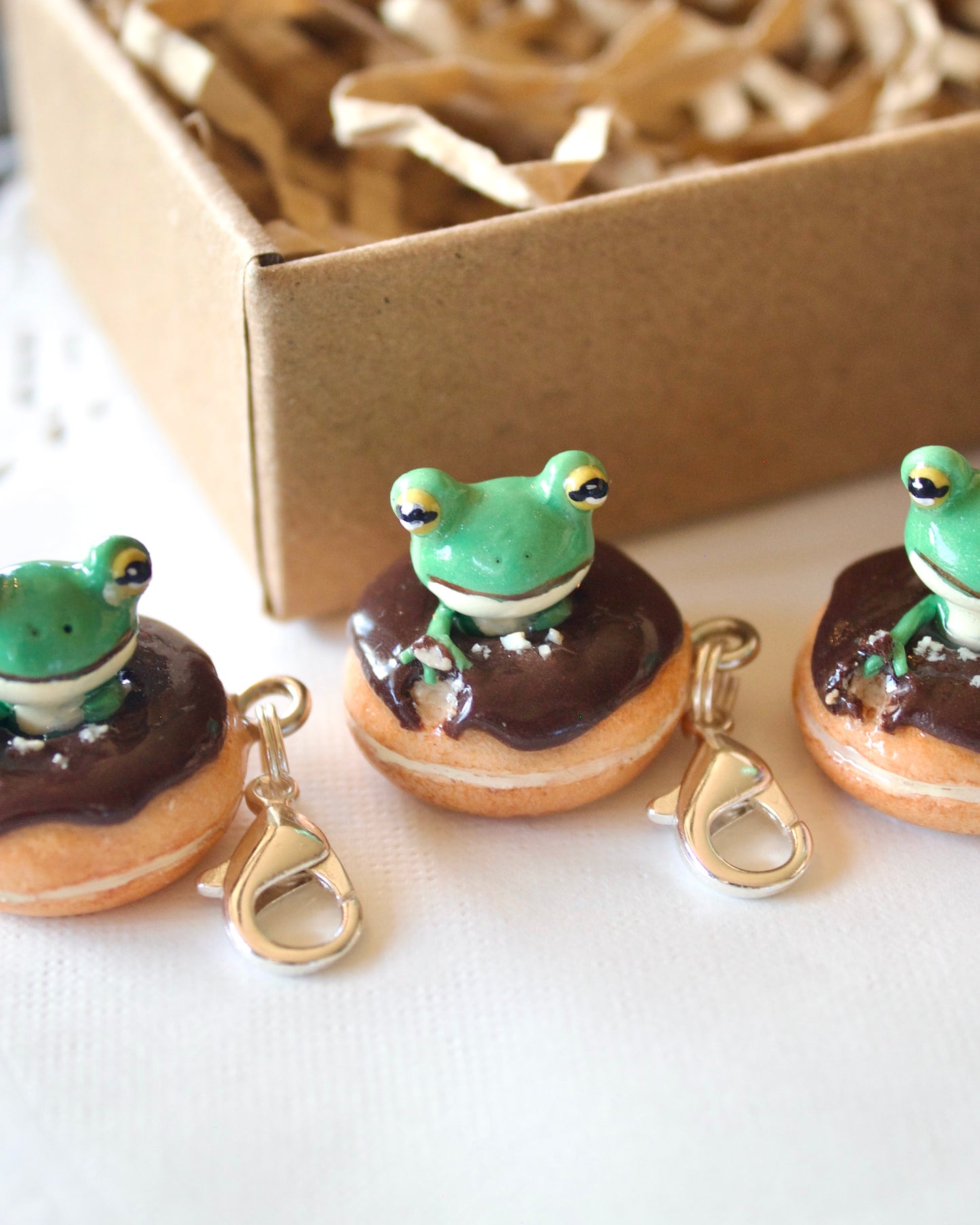 "Donut Thief" - Handmade clay charm