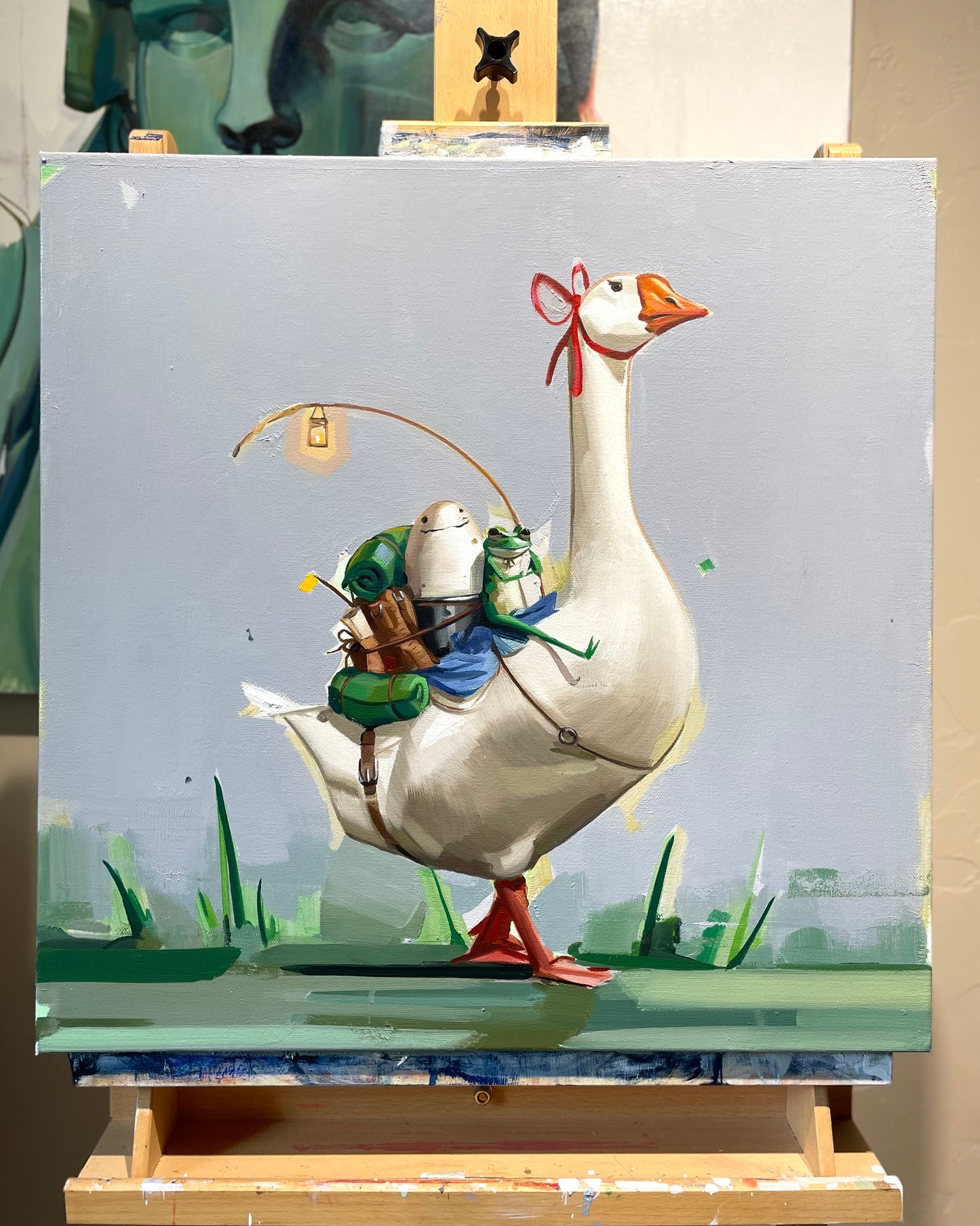 “Froopurt and Samantha” - Original Oil Painting