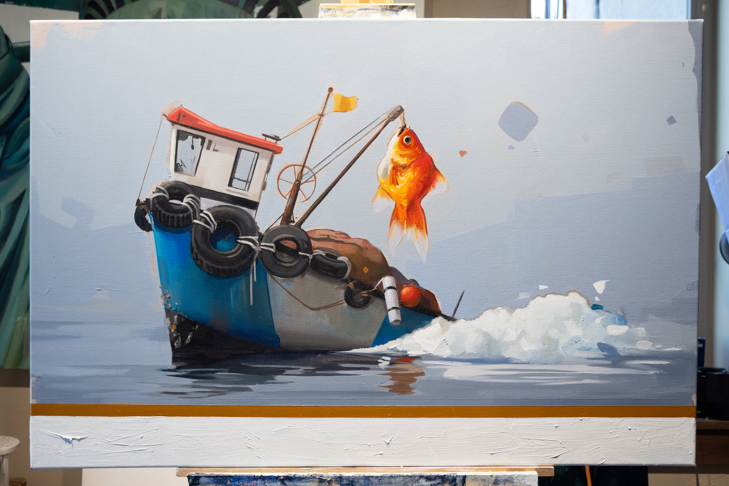 “Smaller than you Think: 4” Original Oil Painting