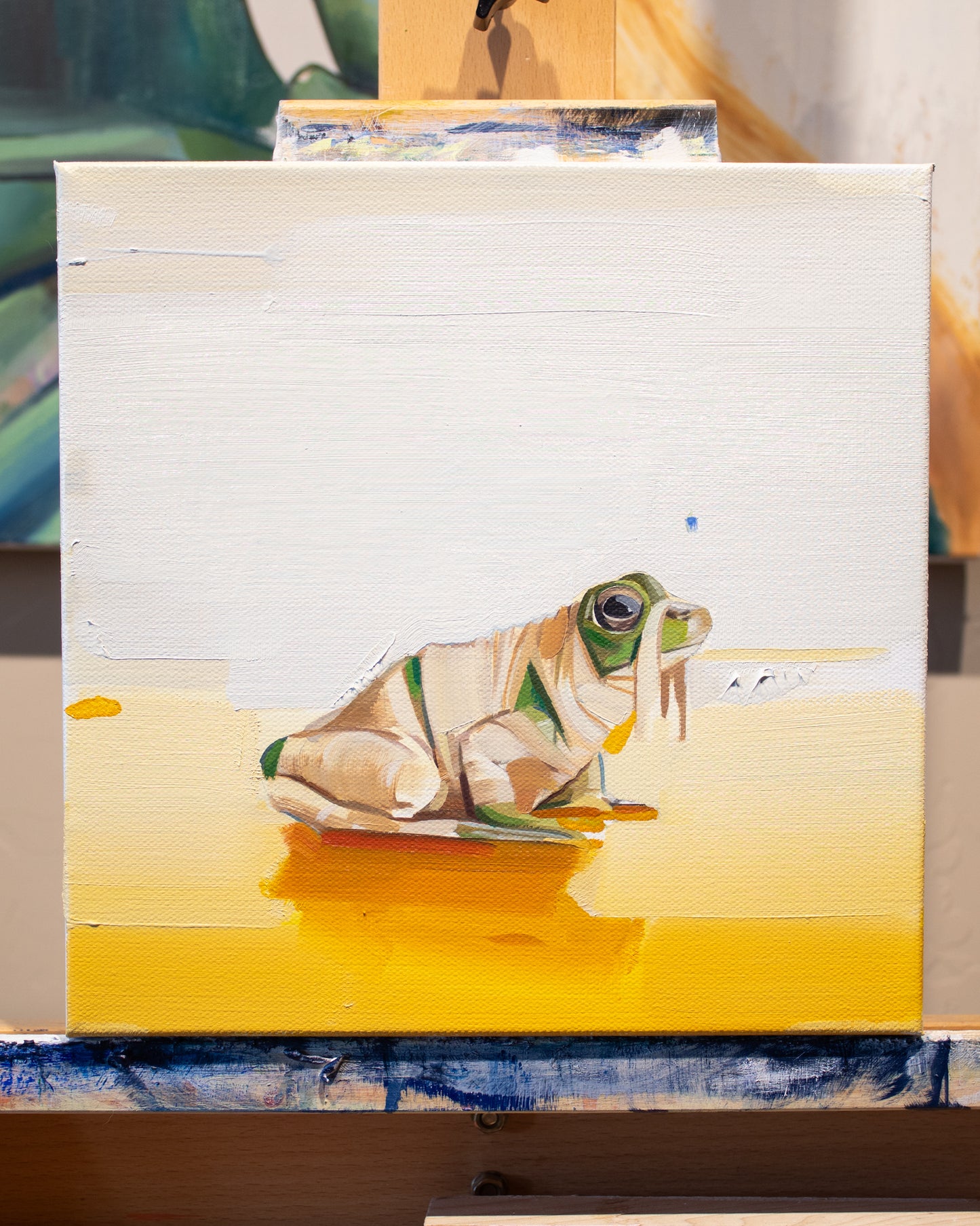 “Mummy Frog” Original Oil Painting