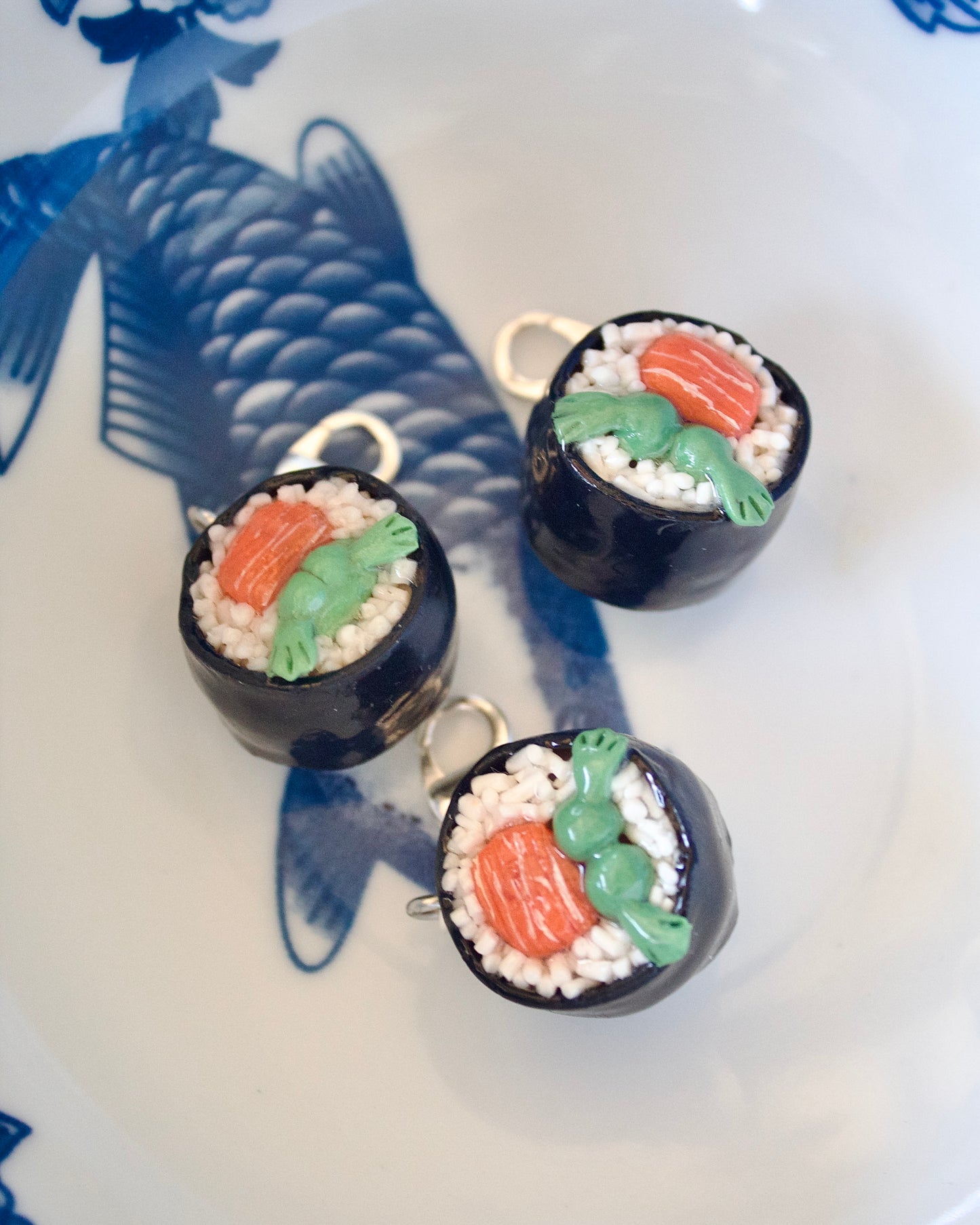 "Ribbit Roll" - Handmade clay charm