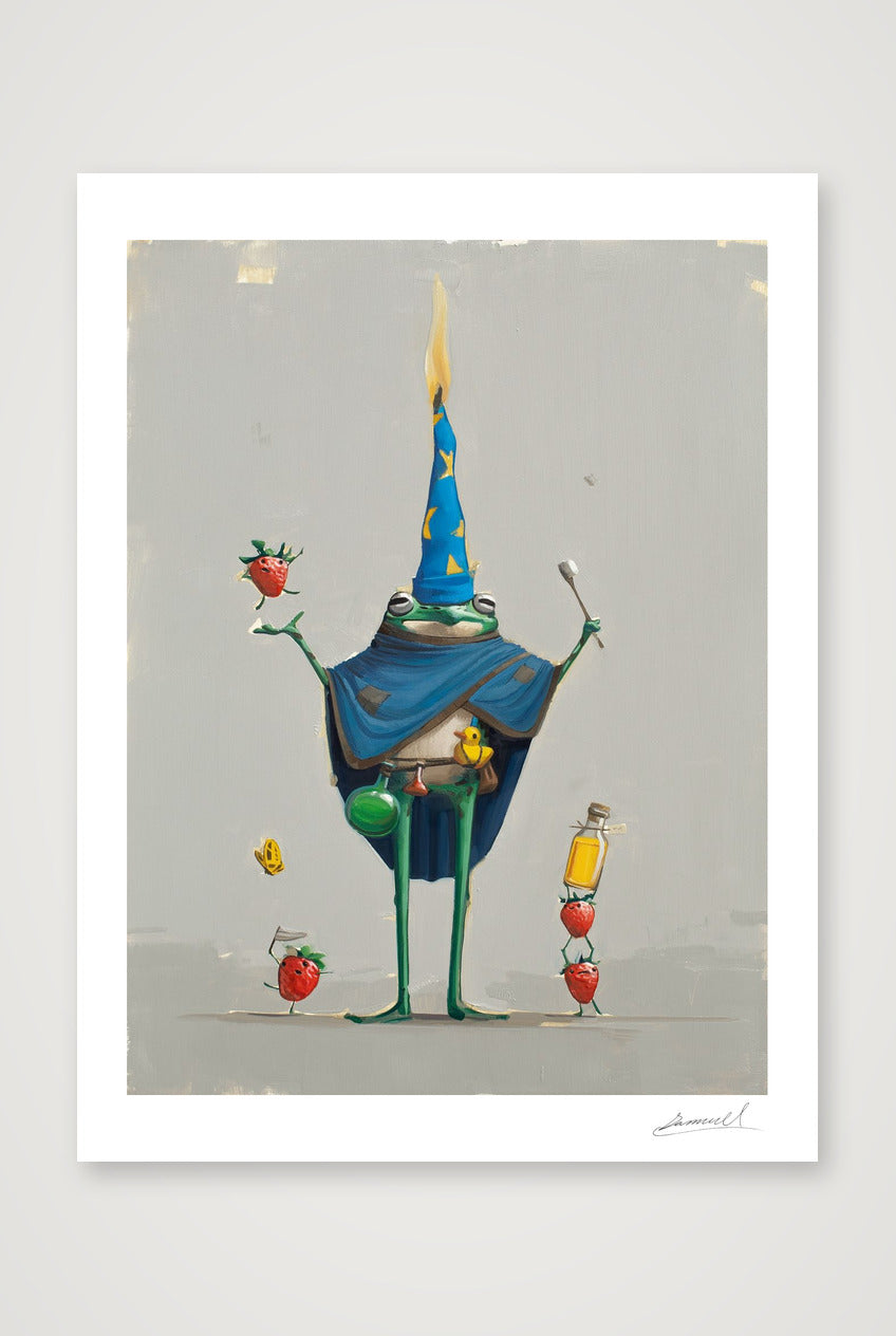 Phloomp, Amateur Wizard — 30×40cm, 12×16" Print only