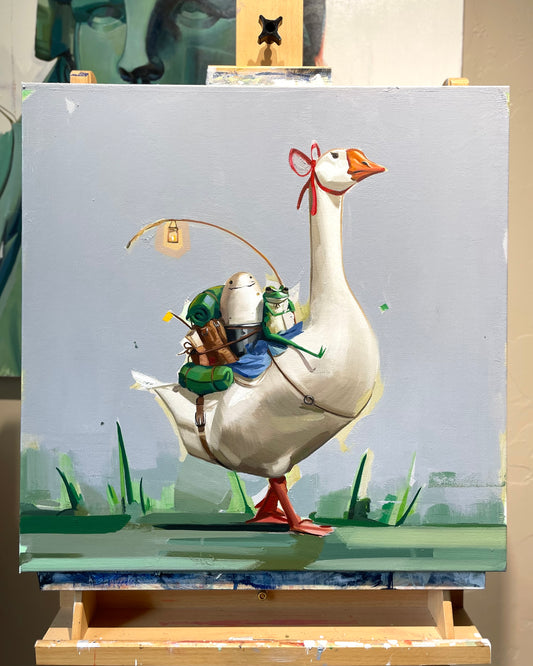 “Froopurt and Samantha” - Original Oil Painting