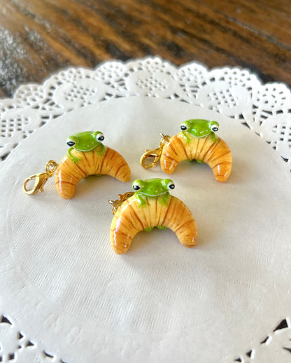 “Louis, Lover of Croissants” Handmade Clay Charm