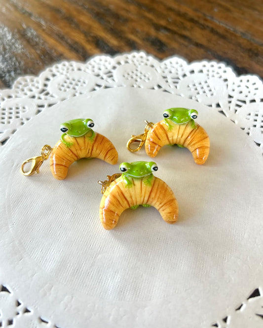“Louis, Lover of Croissants” Handmade Clay Charm