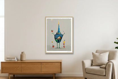 Phloomp, Amateur Wizard — 60×80cm, 24×31" Oak Frame