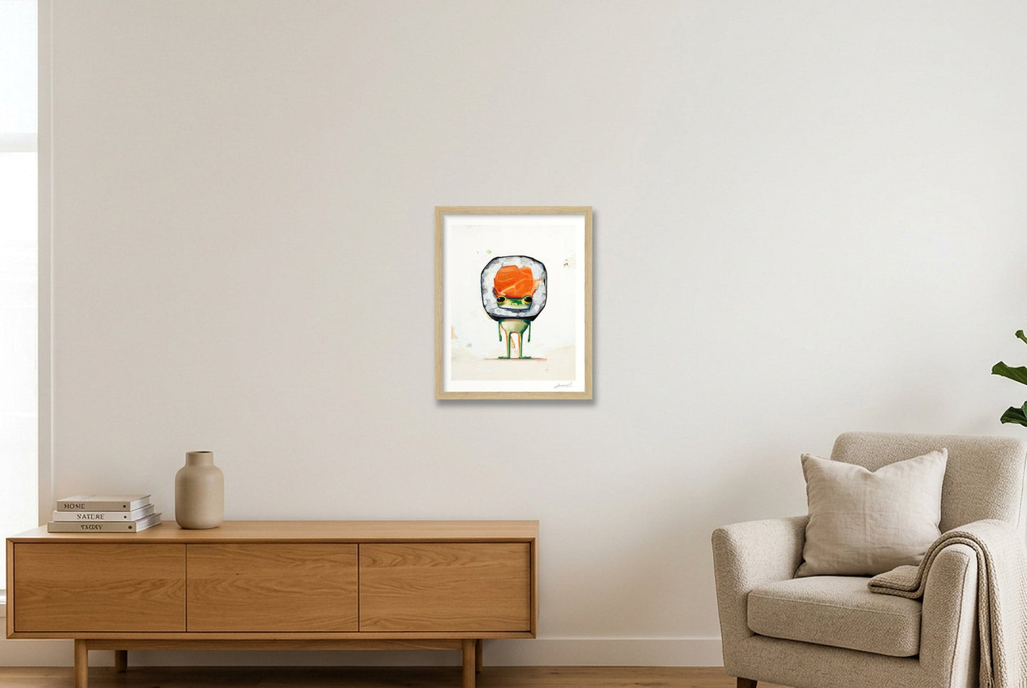 Ribbit Roll — 28×35cm, 11×14" Oak Frame