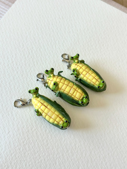 "Corn Heist"- Handmade clay charms