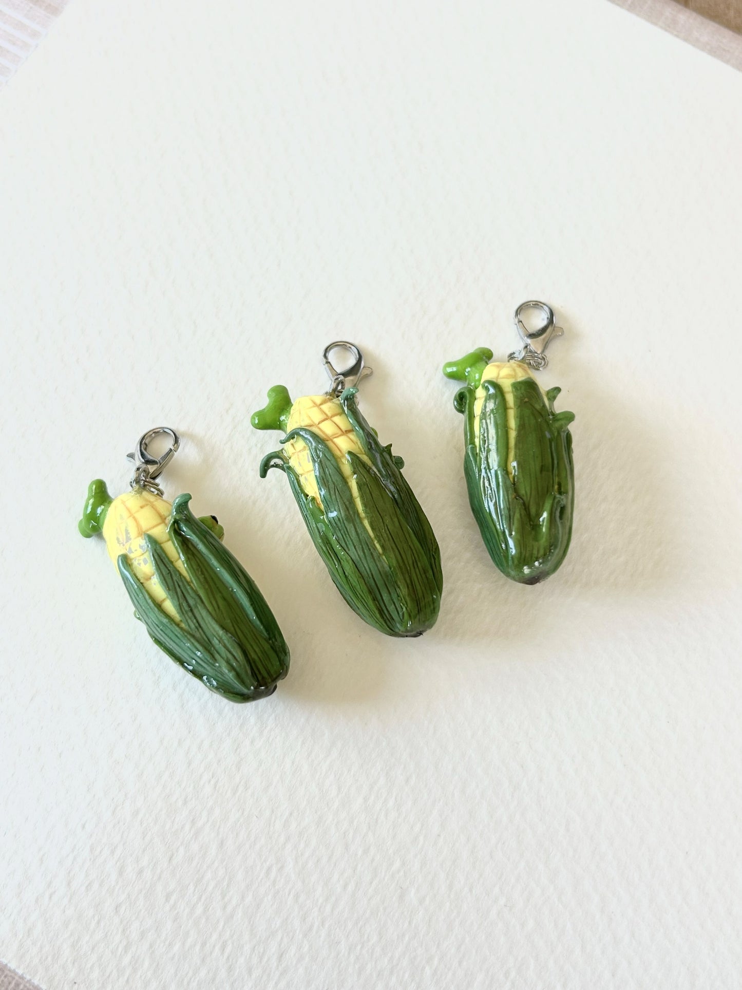 "Corn Heist"- Handmade clay charms