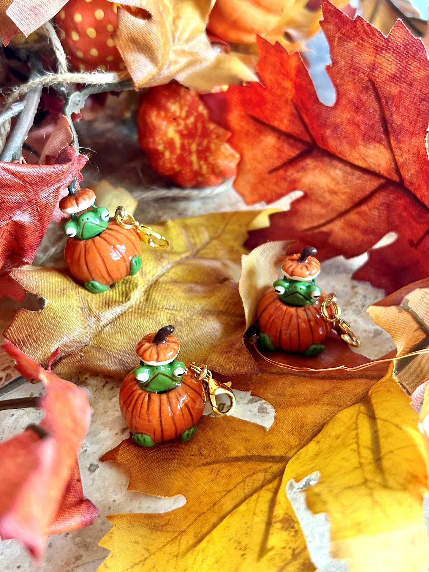 "Fall Harvest"-  handmade clay charms