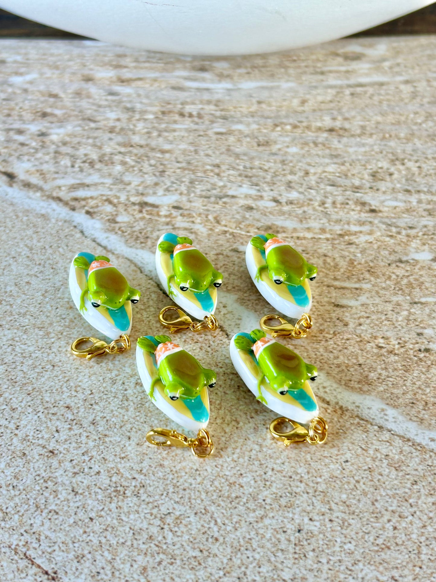 "Catch a Wave" - Handmade Clay Charm