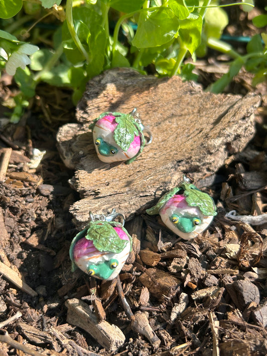 "Twigbert"- Handmade clay charm