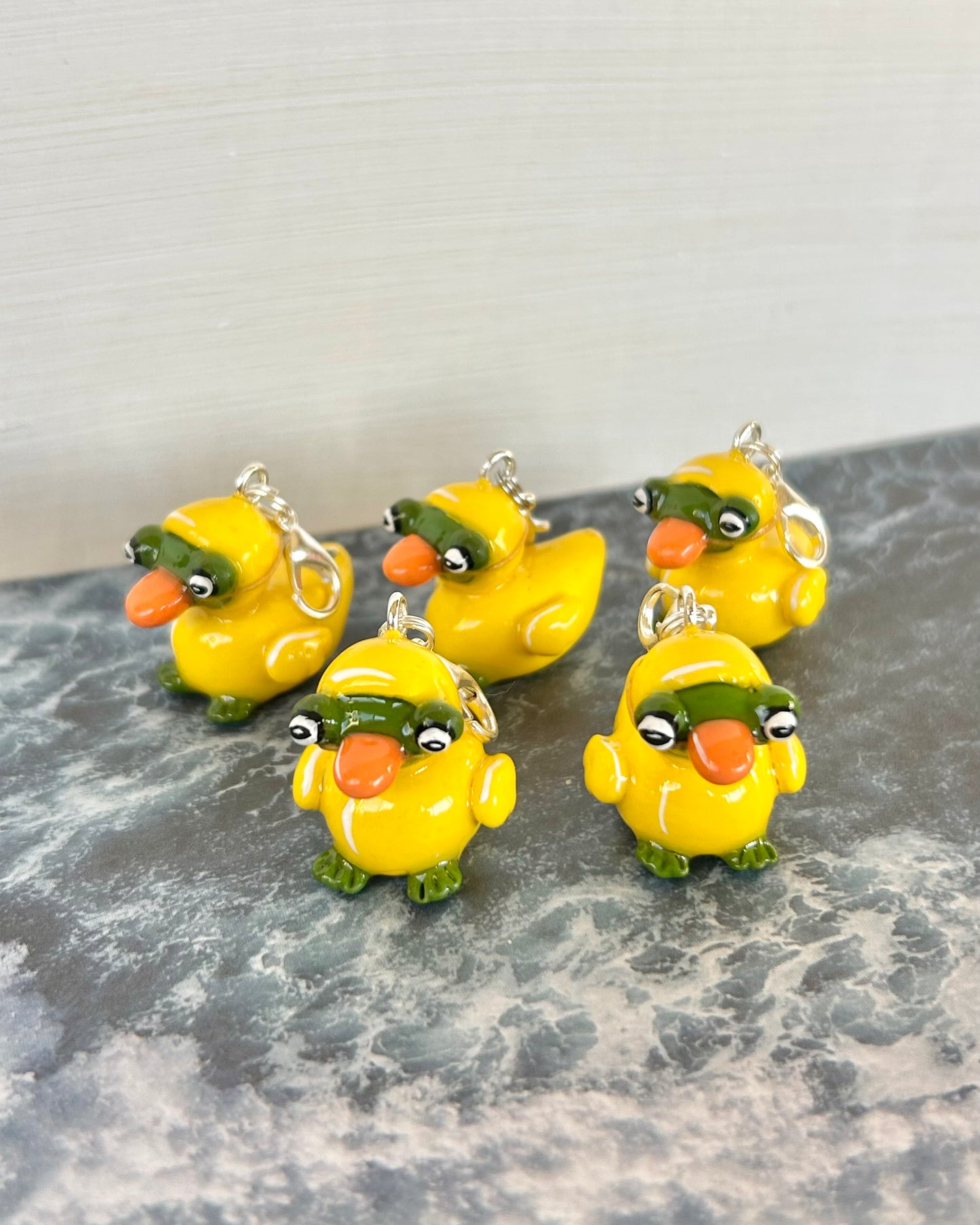 "Quackbert" - Handmade Clay Charm