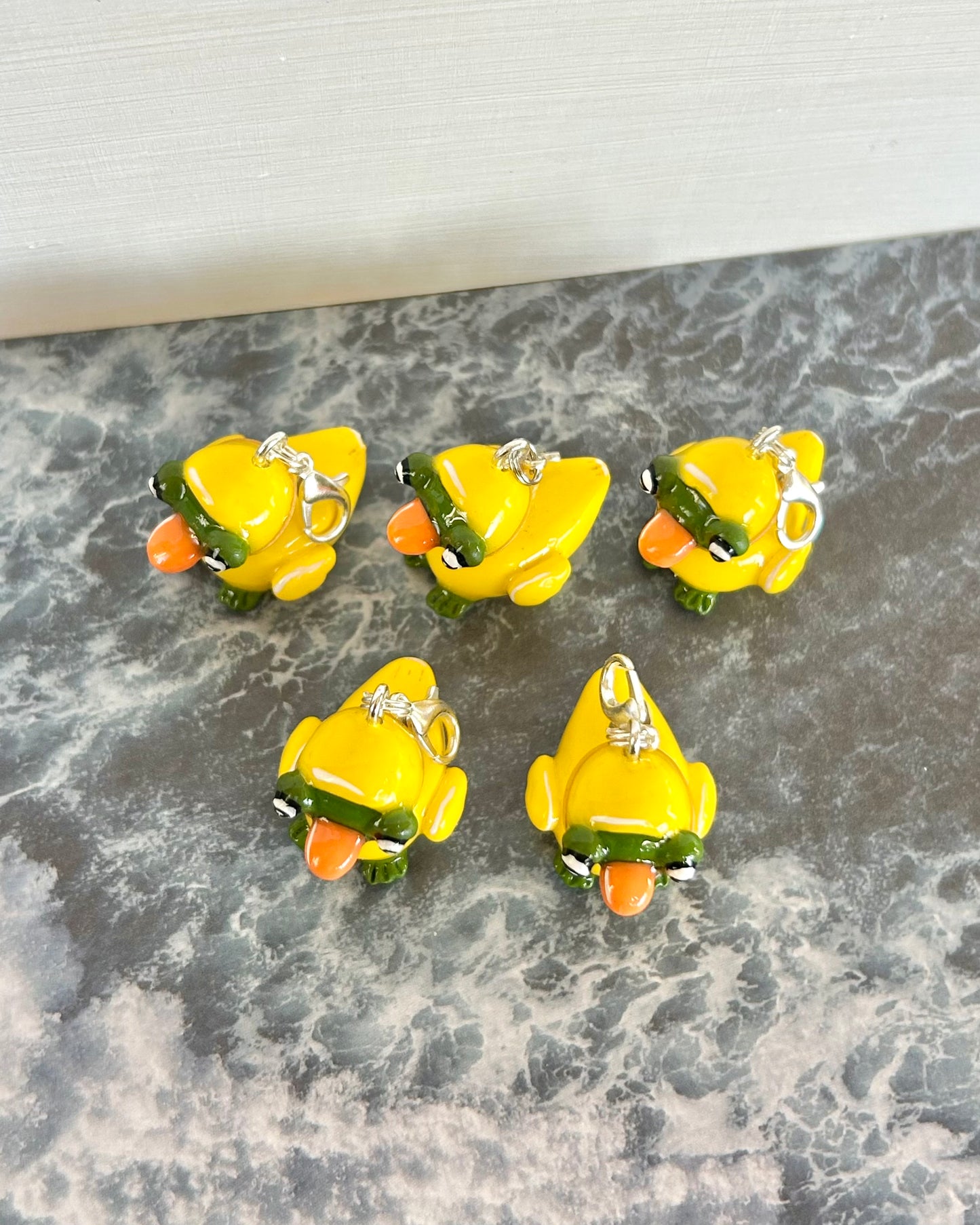 "Quackbert" - Handmade Clay Charm