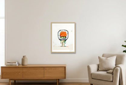 Ribbit Roll — 40×50cm, 16×20" Oak Frame